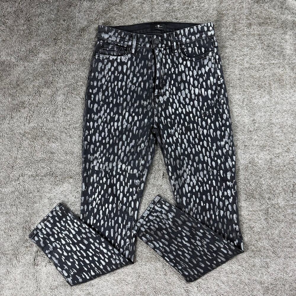 7 For All Mankind High Waist Skinny Denim Jeans Women's 28